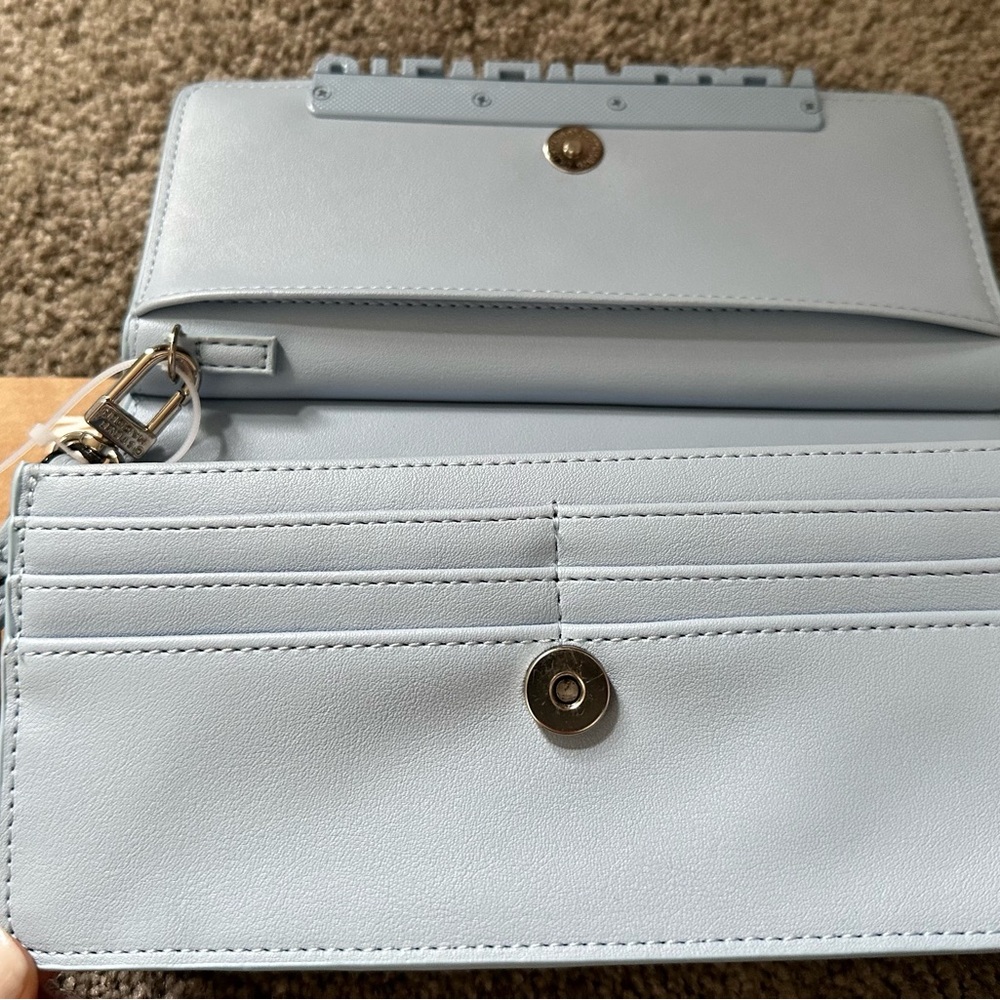 Steve Madden BCabbyy Faux Leather Wristlet Ice Blue - Picture 7 of 10